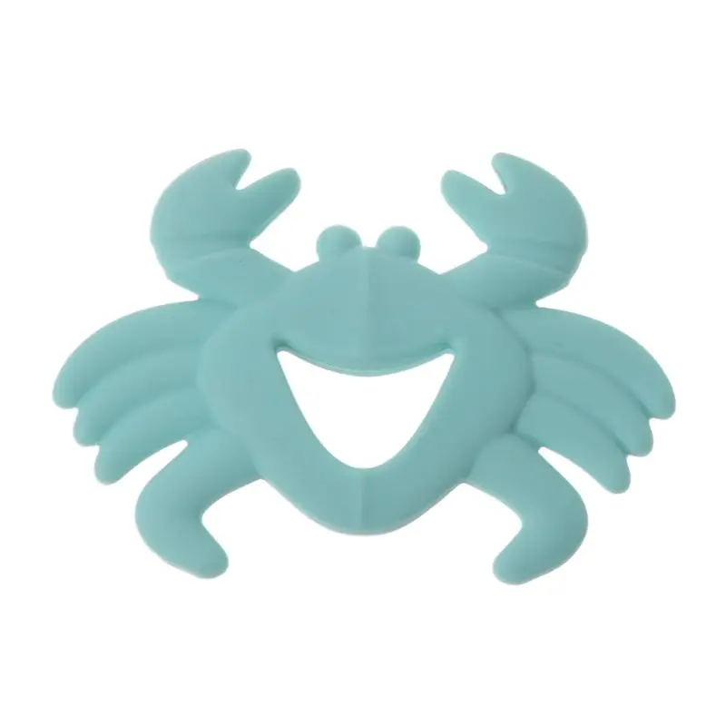 

Baby Crab Shape Teether Chew Charms Baby Teething Teeth Gift Toys Baby Silicone Bead Teether