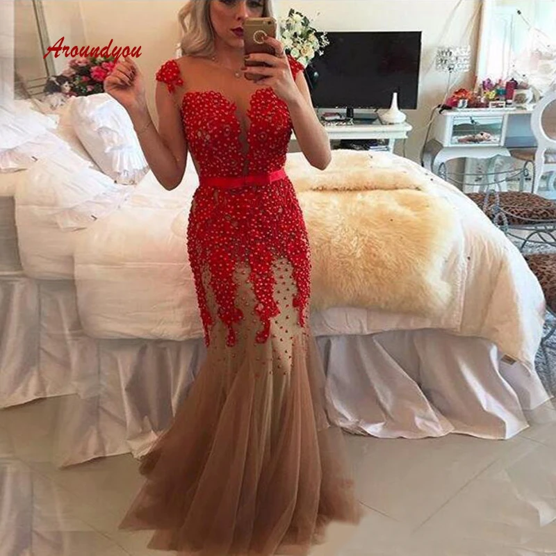 Sexy Lange Kant Mermaid Avondjurken Party Plus Size Tulle Vrouwen Dames Prom Formele Jurken Avondjurk Sexy Lange Kant Mermaid Avondjurken Party Plus Size Tulle Vrouwen Dames Prom Formele Jurken Avondjurk