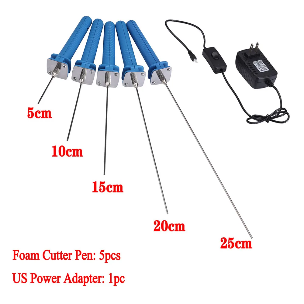 110 220 В 15 Вт профессиональный резак для пены Электрический нагрев ручка для KT пластины пенополистирола режущий долбежный Перфоратор DIY инструмент для резьбы - Цвет: US plug  6 in 1