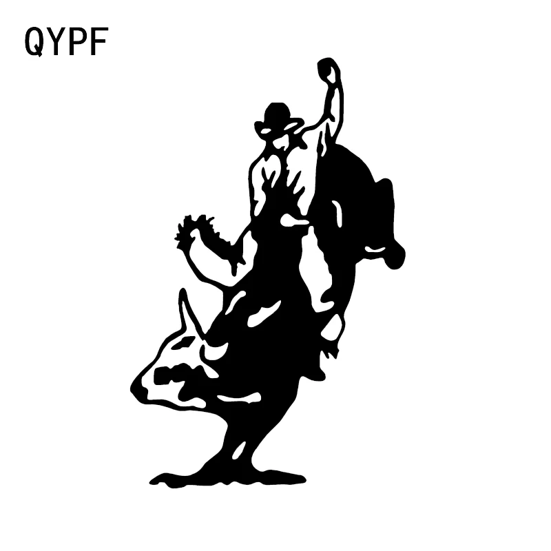 

QYPF 9.3*14.5CM Rider Cowboy Decor Vinyl Car Sticker High Quality Graphic C16-1828