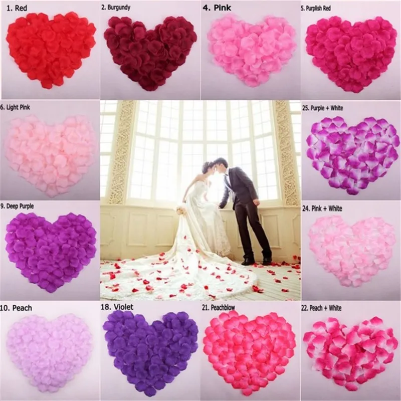 Buy 1000pcs Artificial Rose Flower Petals Silk Petalos