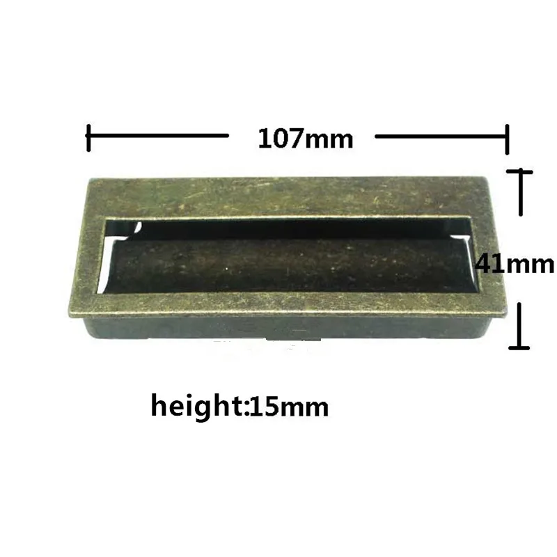 

Antique Drawer Handle Cabinet Cabinet Chinese Handle Zinc Alloy Square Handle Combination Handle Shell Shape Screw,107*41*15mm