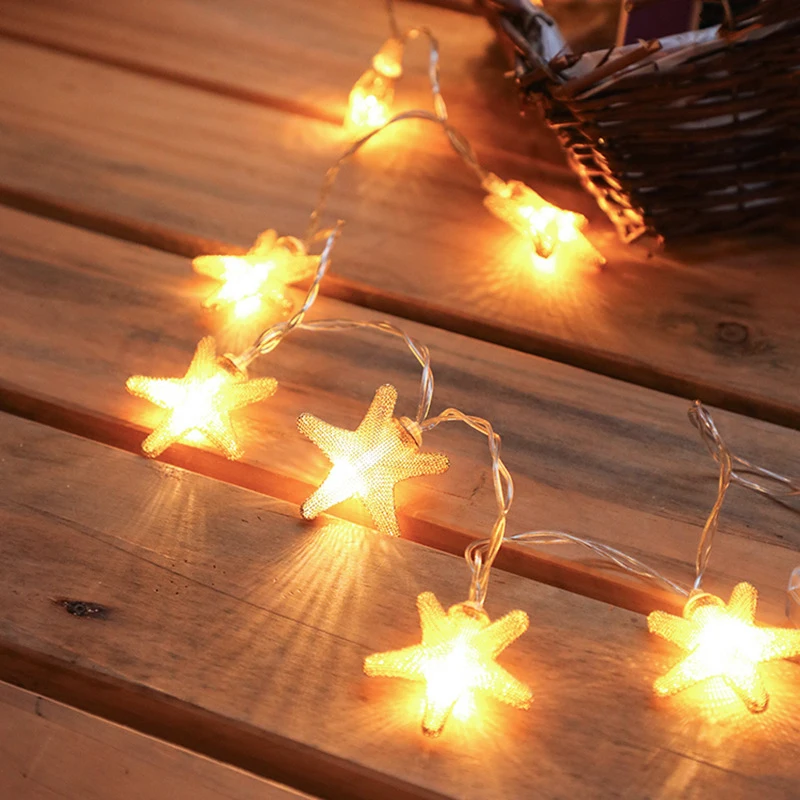 Ds20EUSeaStarMetal string light holiday fairy lamp (7)