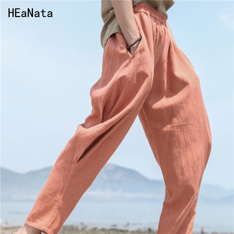 

Cotton Linen Wide Leg Pants Men Loose Joggers Hip Hop Harem Pants Men Streetwear Sweatpants Trousers Men Radish Pants Casual