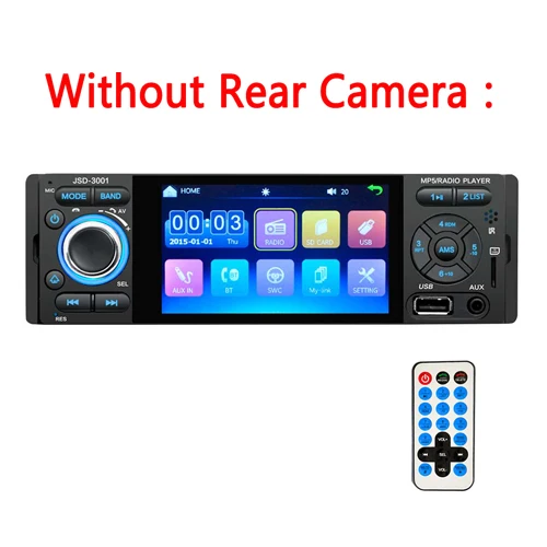 Radio Only Автомагнитола AMPrime 1 din 4," Touch Acreen, автомобильное аудио зеркало, стерео Bluetooth Камера заднего вида, Usb Aux плеер - Цвет: Radio Only