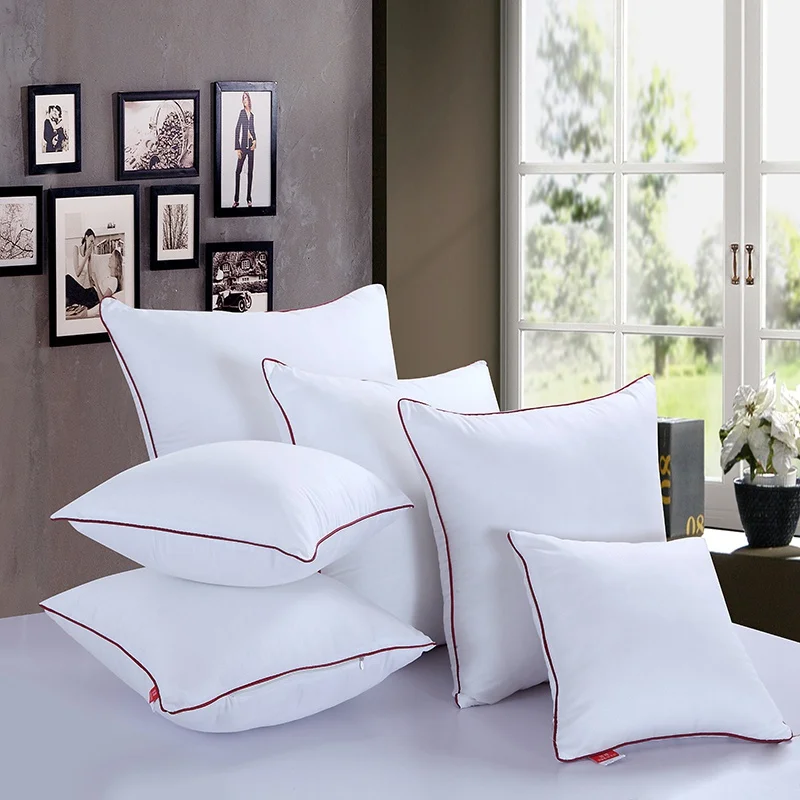 

1PC Pillow Cushion Core Inner Filling Sleeping Pillow White Neck Cushion Soft Square Throw Seat Pillow Interior Car Home Decor