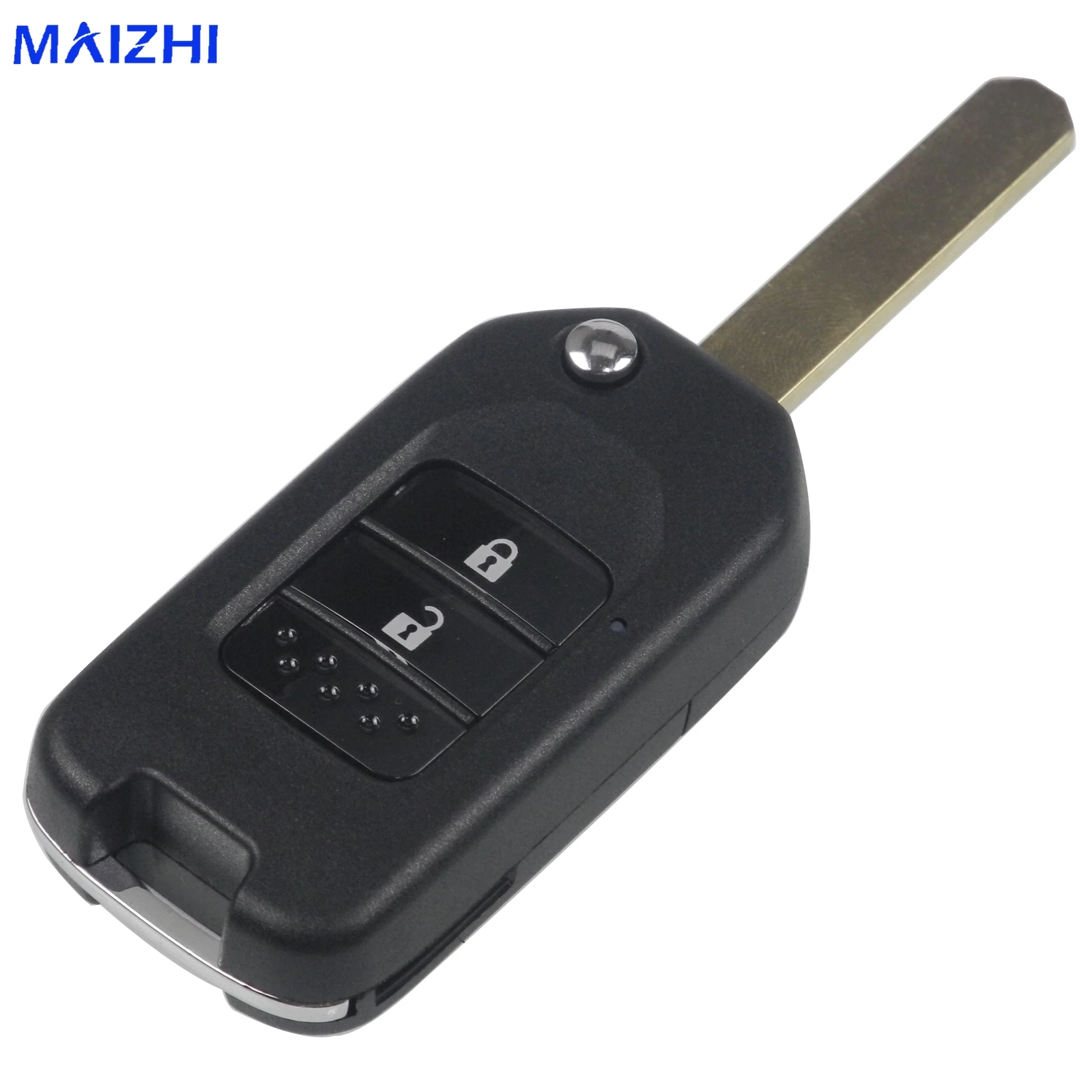 

jingyuqin 2 Buttons Folding Flip Remote Car Key Shell Replacement for Honda Civic City Fit XRV Vezel Key Case Shell Accessories