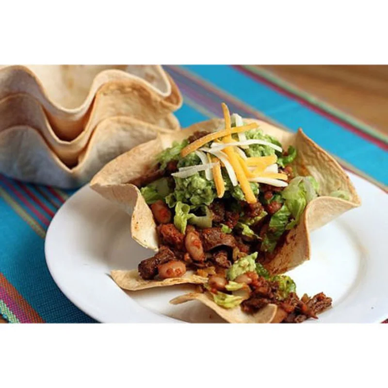 JX-LCLYL 1pc 6 Tortilla Pan Set Nonstick Taco Salad Bowl Baking Mold Kitchen Tool Black