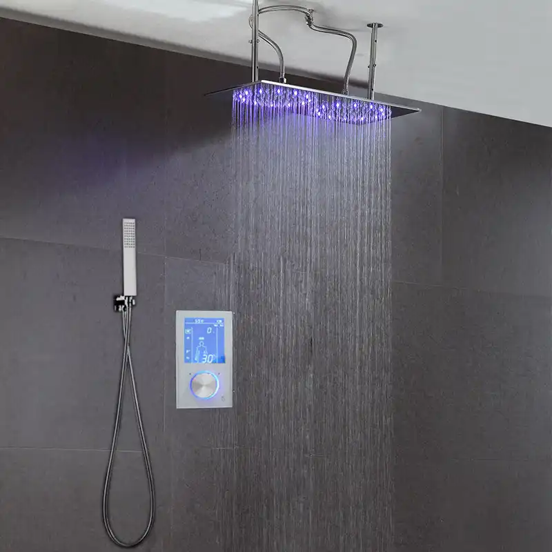 Touchscreen Intelligent Shower Set Digital Display Shower Head LED