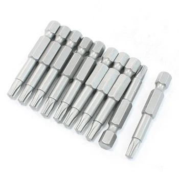 

BHTS-Hardware Part Magnetic 4x50mm T25 Type Torx Screwdriver Bit 10 Pcs