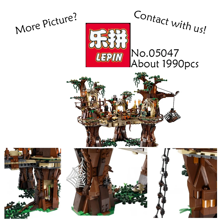 

Lepin 05047 Star Wars Ewok Village figures Building Blocks Juguete para Construir Bricks Toys for childernGifts Compatible 10236