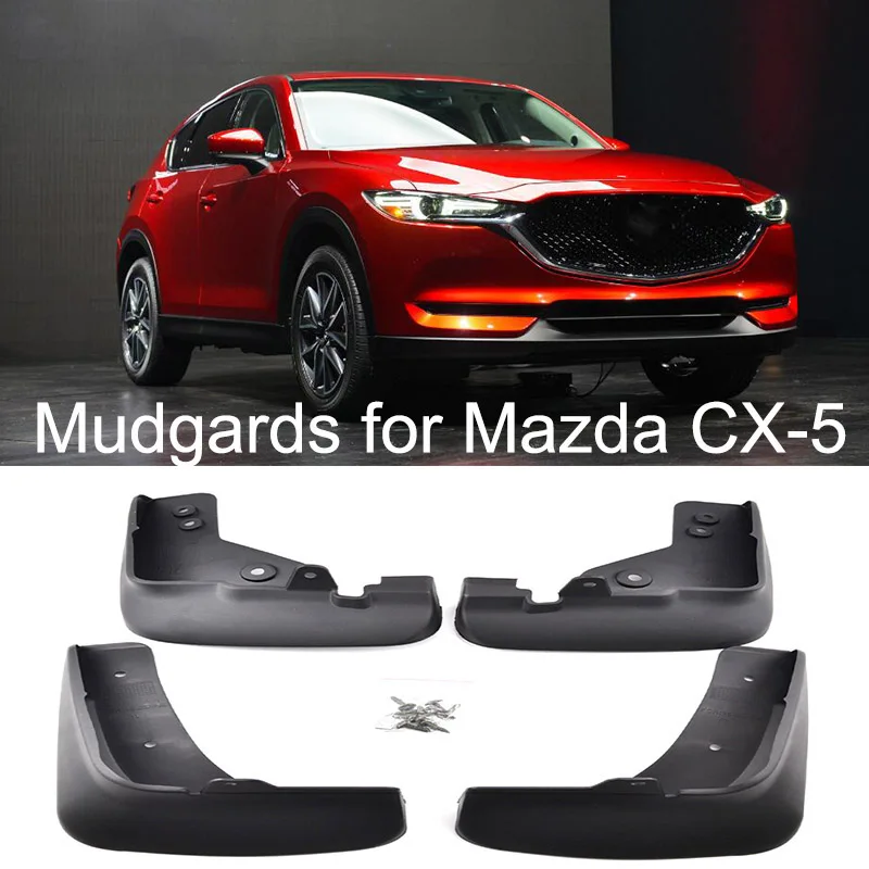 

Car Front Rear Mud Flaps Unique For Mazda CX-5 The Second Gen KF 2017 2016 2015 Mudflaps Splash Guards Mud Flap Mudguards Black