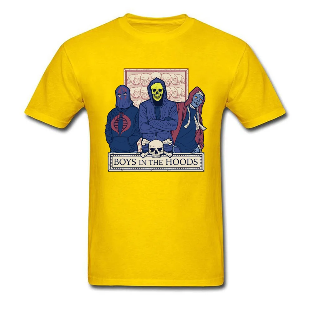 Printed boyz in the hoodz 8754 Short Sleeve NEW YEAR DAY Tops Shirt Graphic Round Collar Pure Cotton Sweatshirts Mens T-shirts boyz in the hoodz 8754 yellow