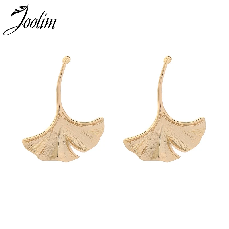Женские серьги подвески в форме листа гинкго золотого цвета 2018|Серьги-подвески| |