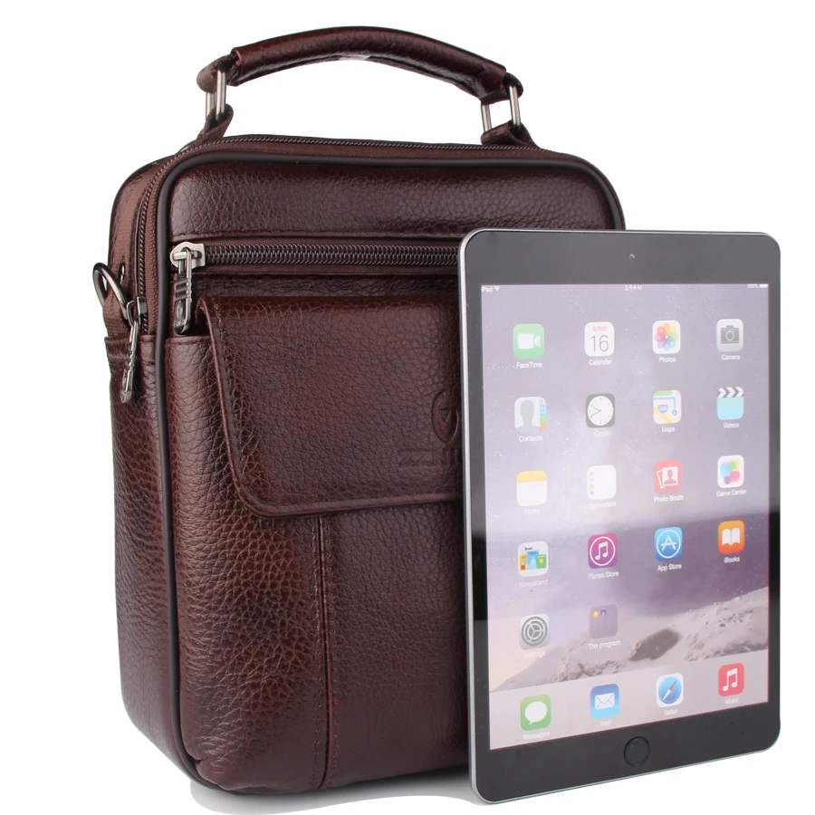 genuíno dos homens bolsa homens Color : Brown