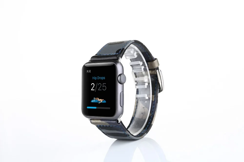 38/42 мм Apple Ремешки для наручных часов кожа заменить Для мужчин t группы ремешок с металлической застежкой адаптер для iwatch для мужчин модные камуфляжные