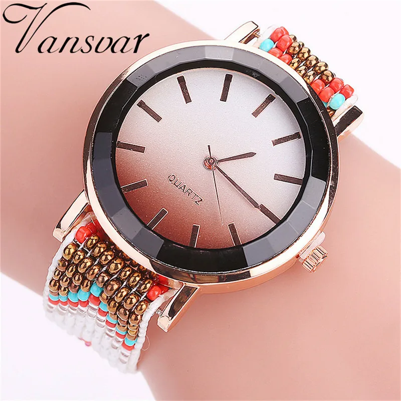 

2018 Vansvar Fashion Braided Handmade Casual Wrist Ladies Quartz Women's Watch Luxury Ladies Quartz Watches Relogio Feminino