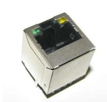 

Free Shipping 10pcs RJ45 PCB JModular jack Network PCB socket/ LAN CONNECTOR plug 5211 WITH SHIELD with LED,180degree top-entry