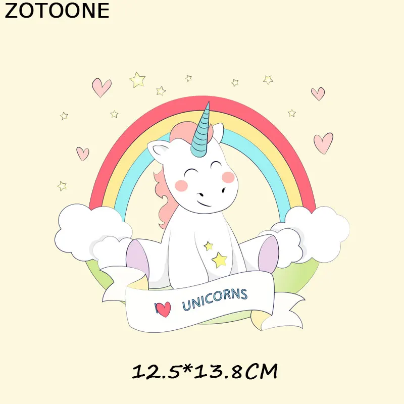 ZOTOONE Утюг на теплопередачи патчи для детей одежда милый Фламинго нашивки в форме единорога DIY полосы аппликация на футболку пользовательские наклейки
