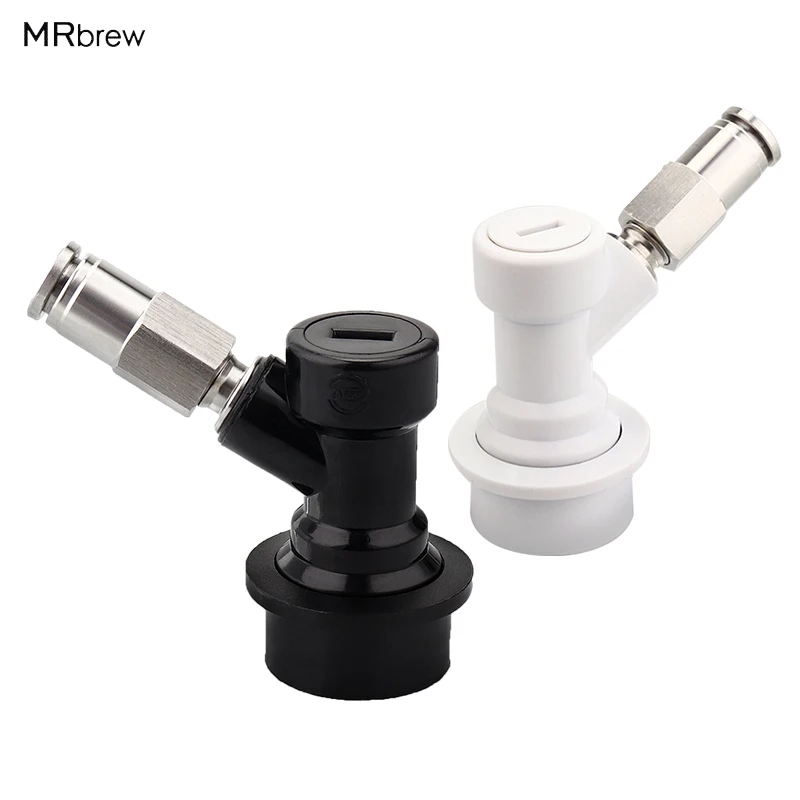 

Home Brewing Thread Ball Lock Keg Disconnect kit with Push-in Fittings Quick Disconnect Fit 5/16'' OD Beer Line