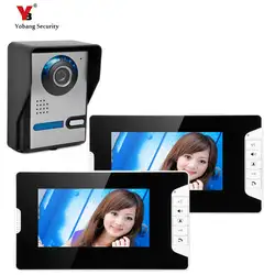 Yobang безопасности видеодомофон Системы Цвет видео-телефон двери Дверные звонки 7 дюймов ЖК-дисплей Ночное видение Камера