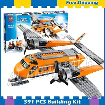 

391pcs City Arctic Supply Plane Ice Utility Vehicle 10441 Model Building Blocks Children Assemble Gift sets Compatible with Lago