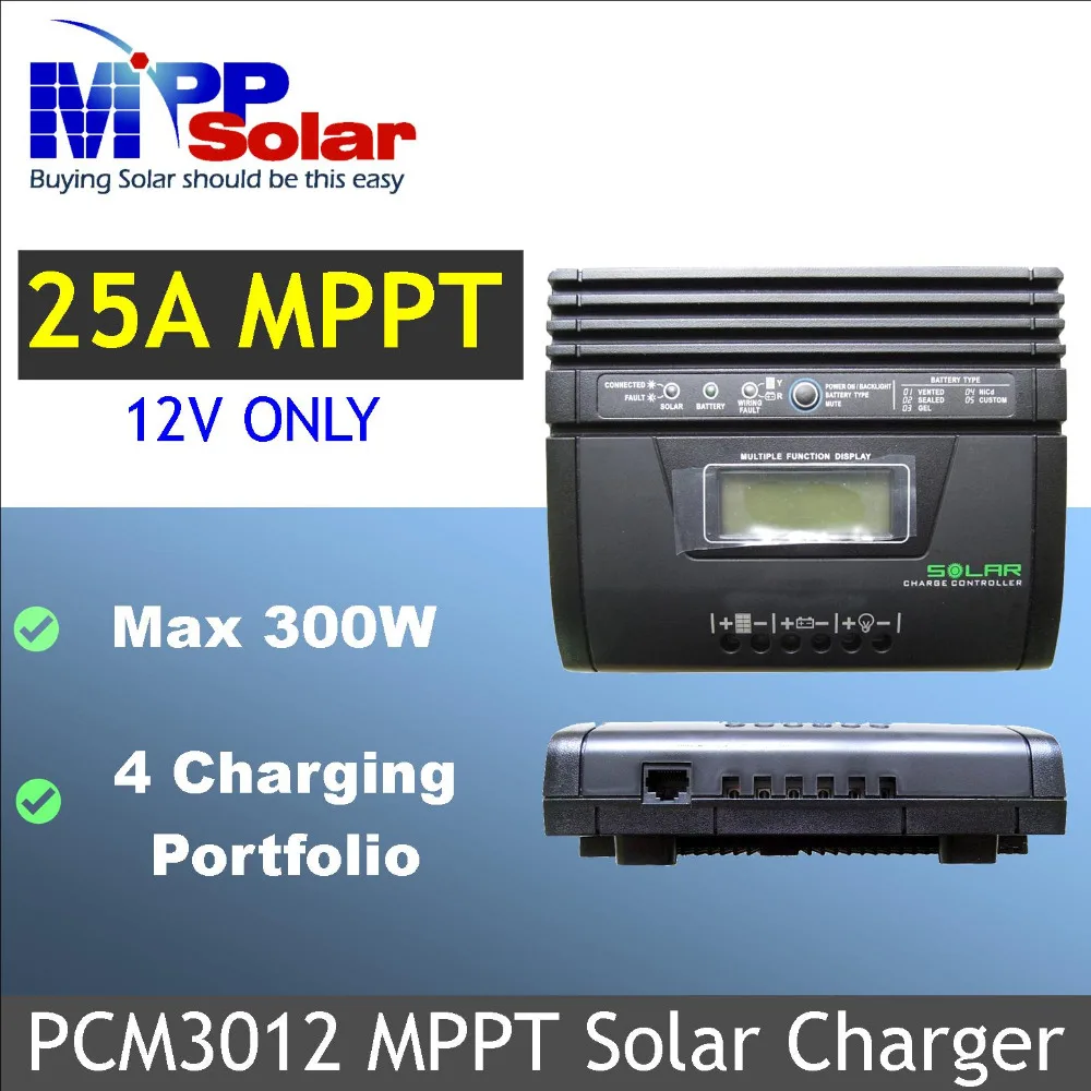 

PCM3012 12v MPPT solar charge controller 25A 300W