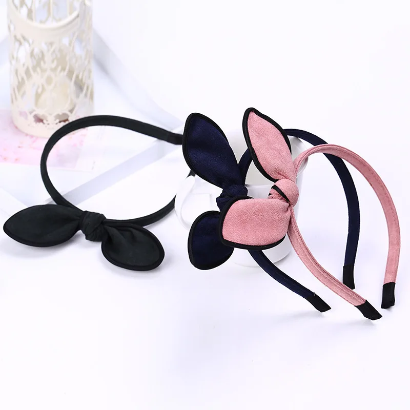 Новинка года замши Ткань луки Hairbands Мода бантом повязка для Для женщин Обувь для девочек Женские аксессуары для волос ленты для волос