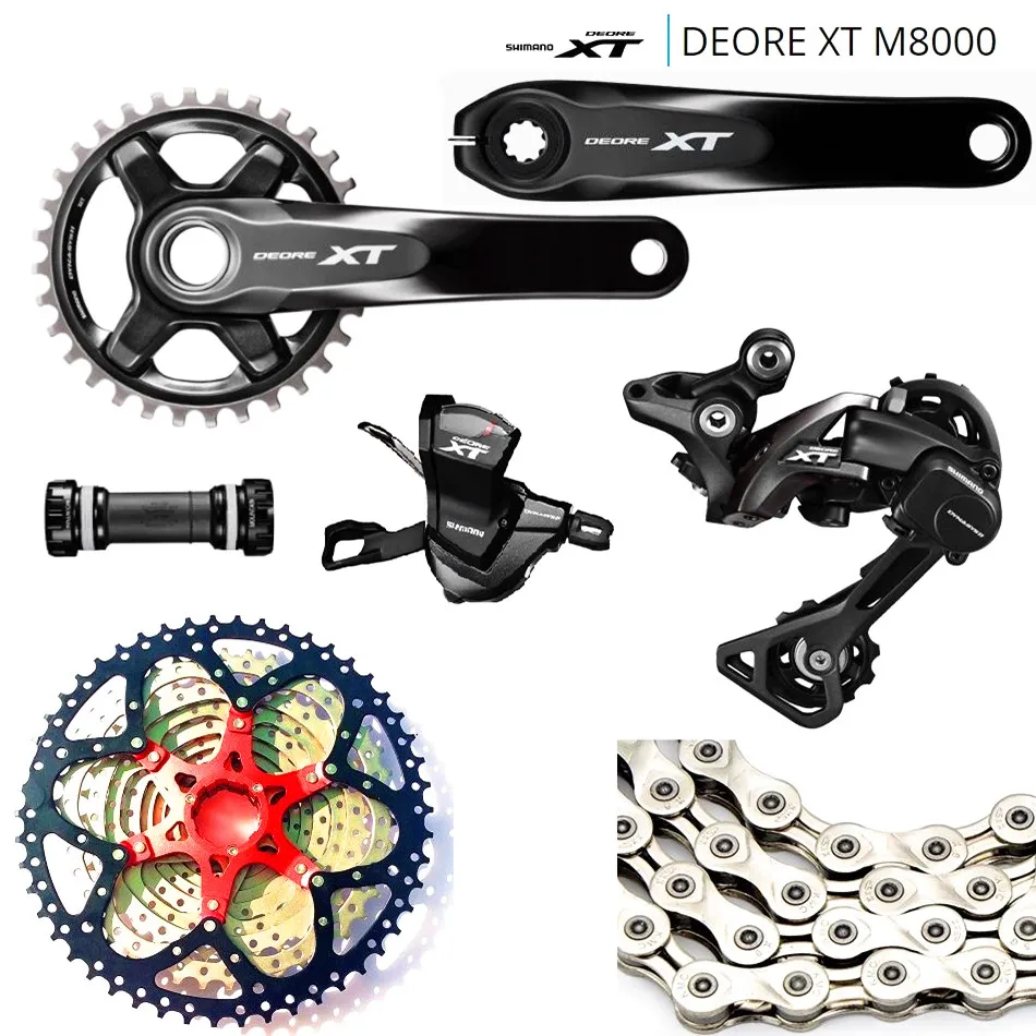 

SHIMANO DEORE XT M8000 1x11 11S Speed SUNSHINE-42-46-50T Transmission Combination Crank 165 / 170MM BB Shaft 68MM Thread