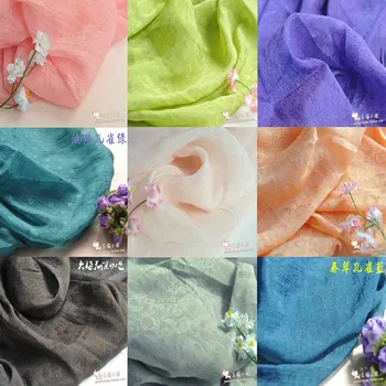 

Fresh classical jacquard brocade silk crepe offset printing chiffon fabric 25 color