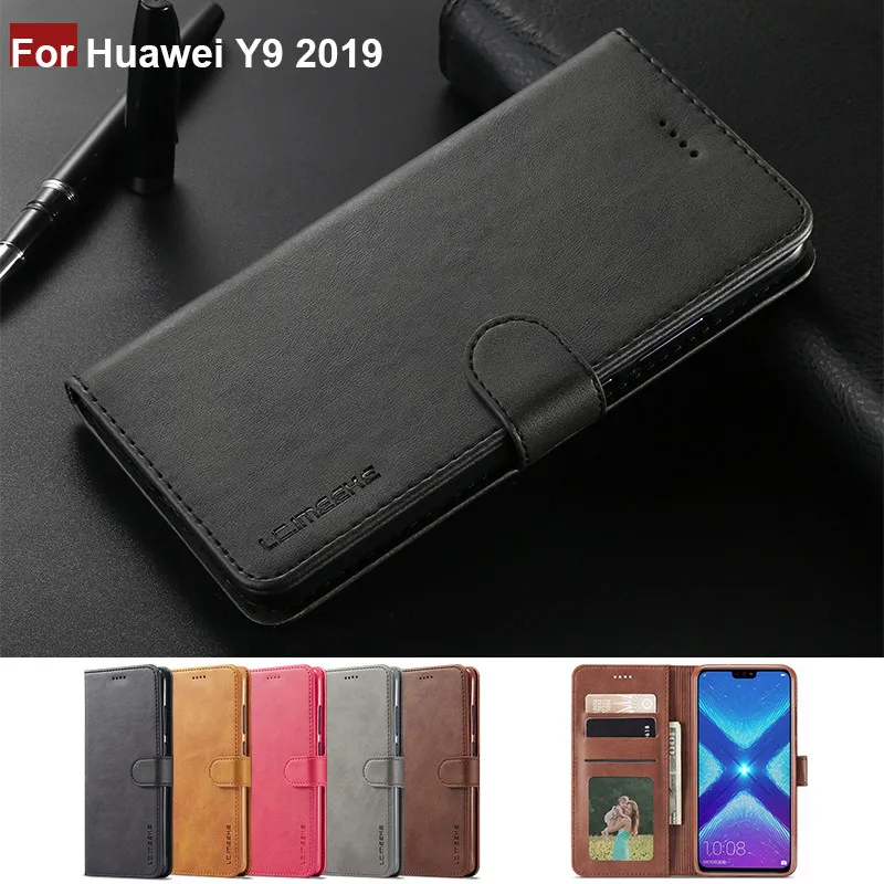 

Huawei Y9 2019 Case Leather Vintage Phone Case For Huawei Y9 2019 Cases Flip Magnetic Wallet Cases On Huawei Y9 2019 Cover Stand