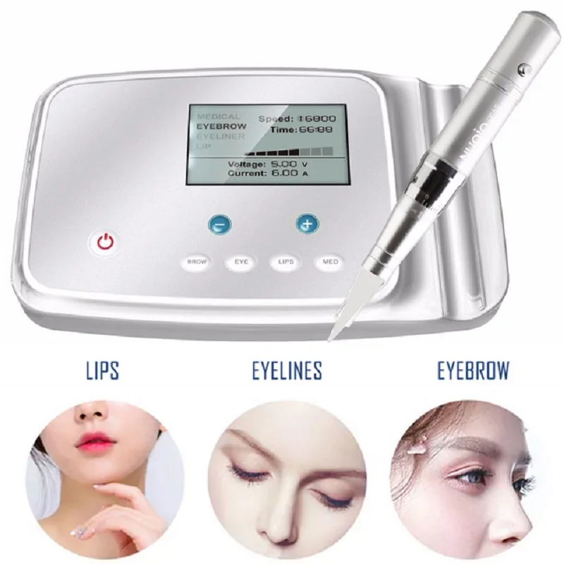 

Permanent Makeup Tattoo Machine Pen Kit Professional Electric Eyebrow Tattoo Gun For Tattoos Eyebrows Eyeliner Lip Machine Brand