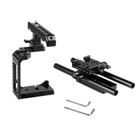 camvate dslr CAMVATE DSLR מצלמה חצי קייג קיט עם למעלה ידית גבינה & QR baseplate עבור A7S A7RII A7s2 A7sII A7r3 A73 A9 C2184 (1)