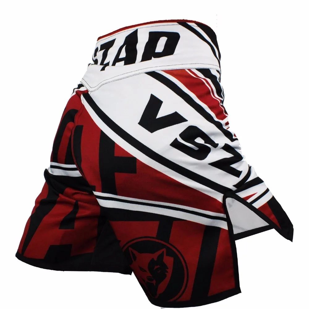 VSZAP Boxing Shorts MMA Boxing Men's Muay Thai Boxing Shorts Printing MMA Shorts Fight Grappling Short Polyester Kick Gel Thai