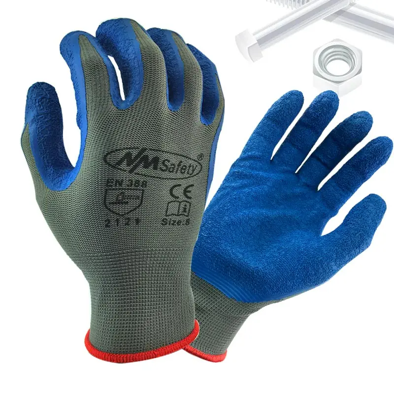 NMSafety 4 пары работы латексные резиновые садовые перчатки для промышленного Защитные защитные перчатки
