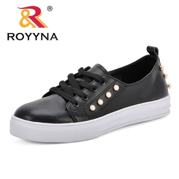 

ROYYNA New Fashion Style Women Sneakers Shoes Crystal Platform Feminimo Casual Shoes Microfiber Lady Flats Shoes Free Shipping