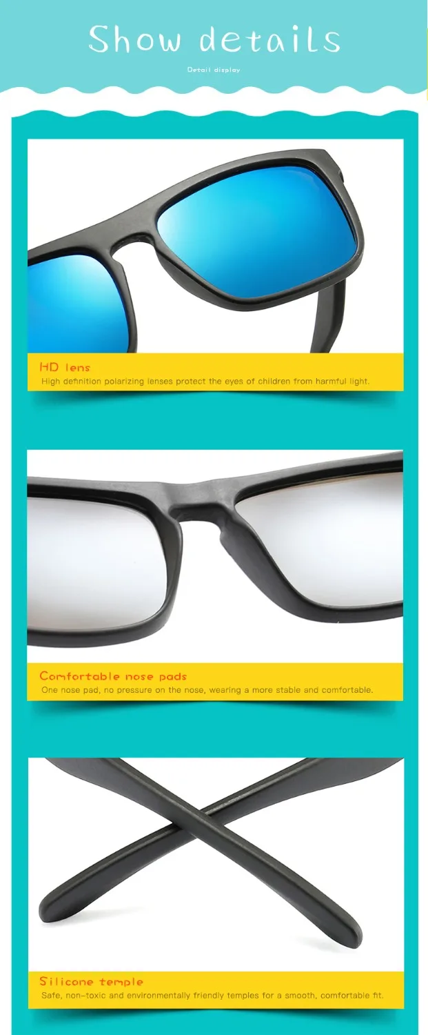 ROSHARI поляризованные солнцезащитные очки для детей Детский безопасный силикон TR90 очки для мальчиков очки для девочек Gafas de sol UV400 RCH003