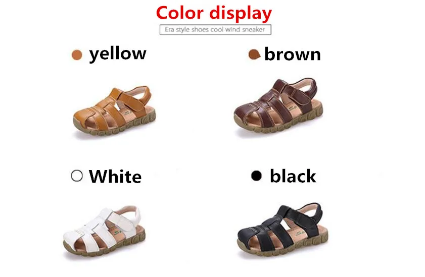 Children cow leather sandals-14