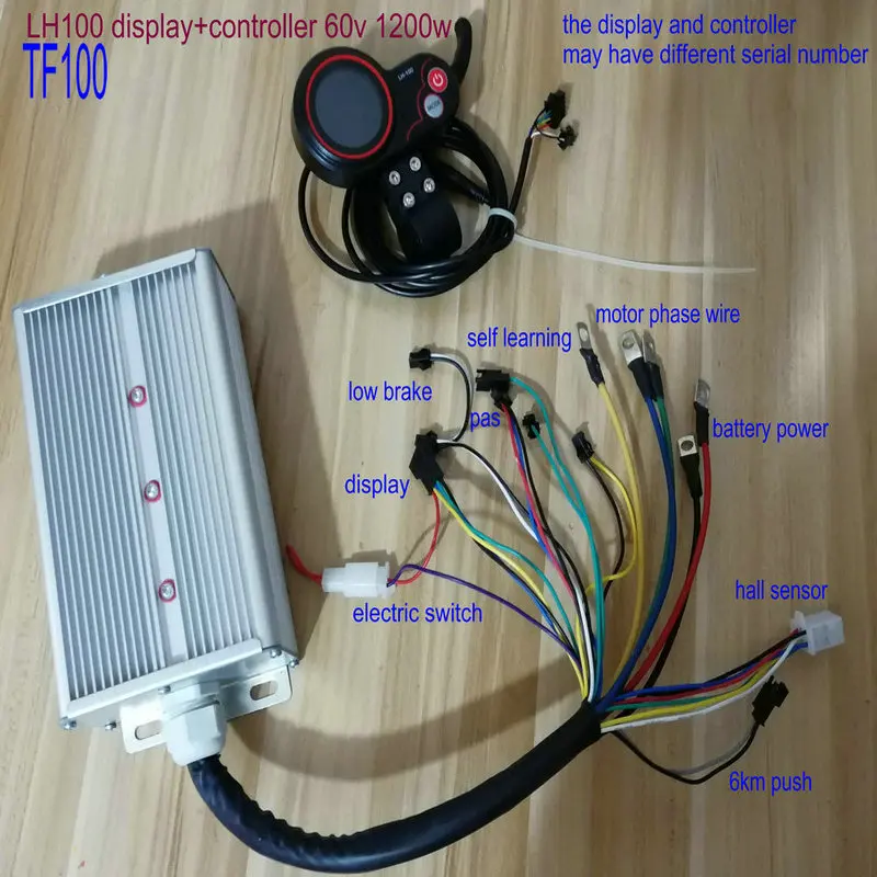 Контроллер BLDC 24v36v48v60v 400W 1200W и ЖК дисплей с переключателем дроссельной заслонки