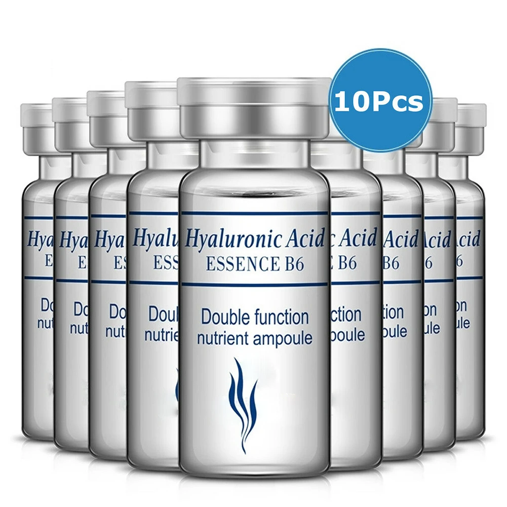 

10pcs Anti Aging Hyaluronic Acid Serum Hydration Moisturizing Essence Vitamins Collagen Liquid Skin Care Face Repairing Firming