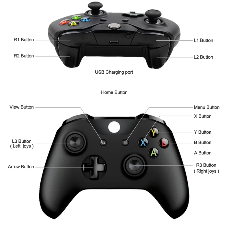 

NEW For Xbox one Bluetooth Wireless Controller For Xbox One Slim Console For Windows PC Black/White Joystick
