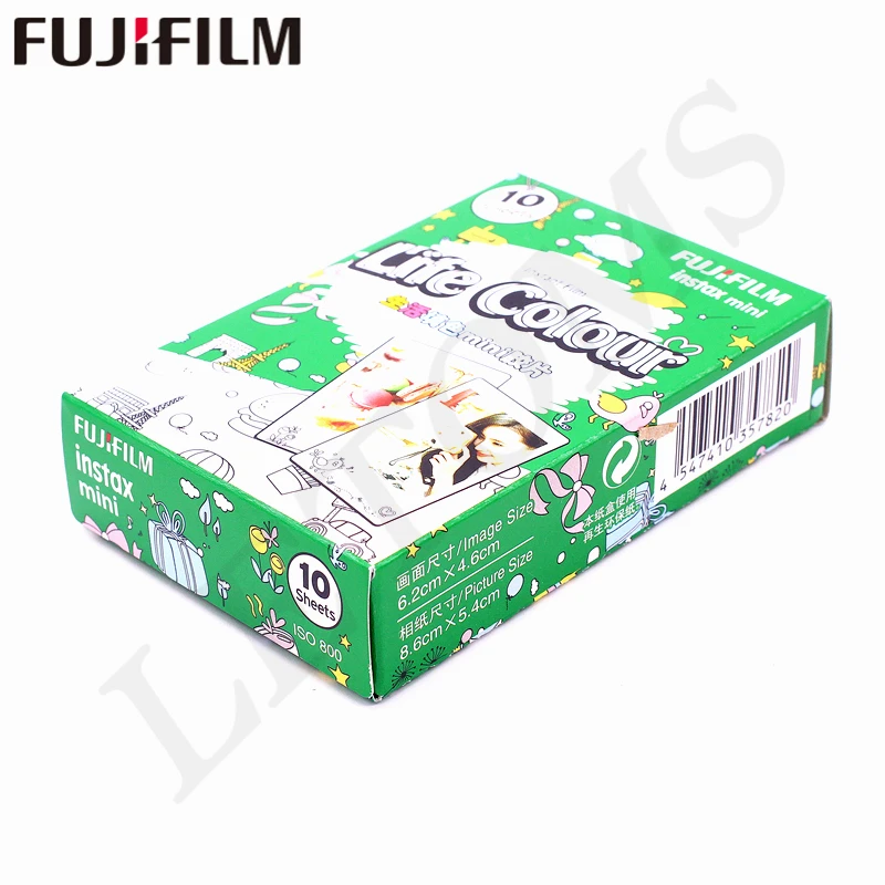 Новинка Fujifilm 10 листов Instax Mini Life Color Instant Film фотобумага для камеры 8 7s 25 50s 90 9 SP 1 2|color