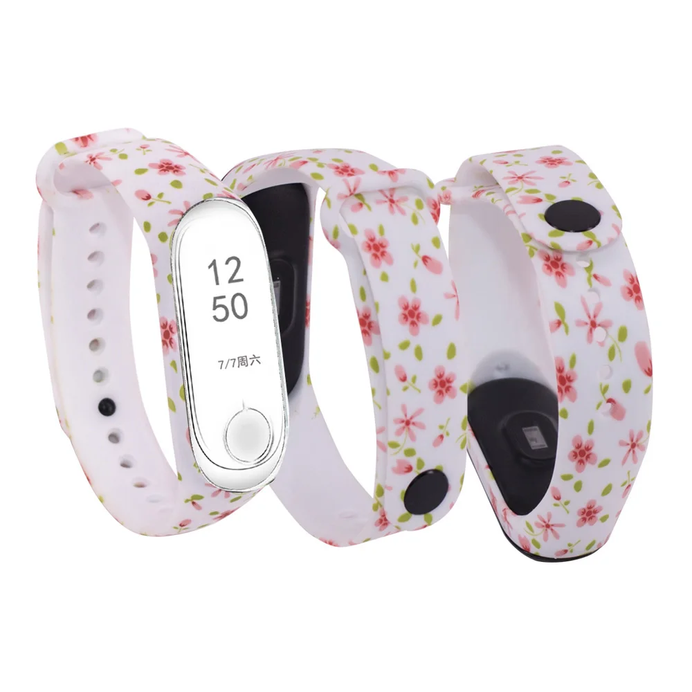 Цветной ремешок mi band 3 аксессуары для сменный силиконовый браслет Xiaomi умные