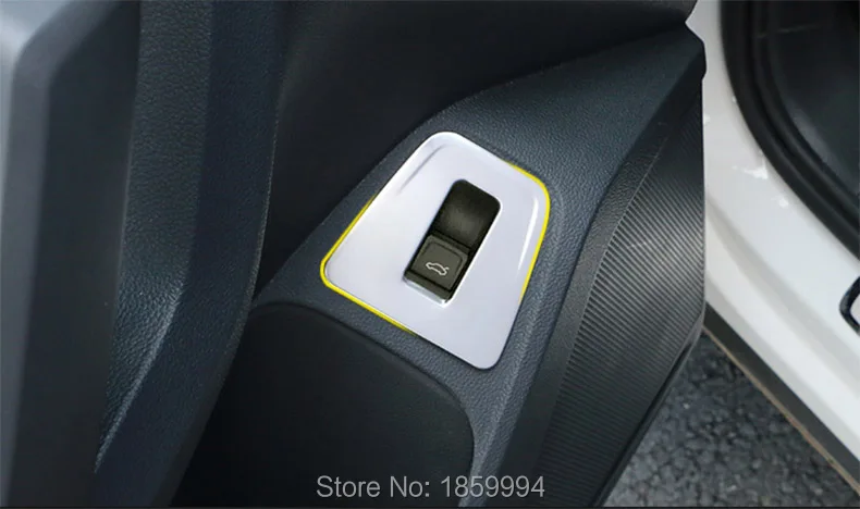 

Car rear trunk tail box switch frame trim sticker cover For 2017 2018 2019 VW Tiguan mk2 LHD