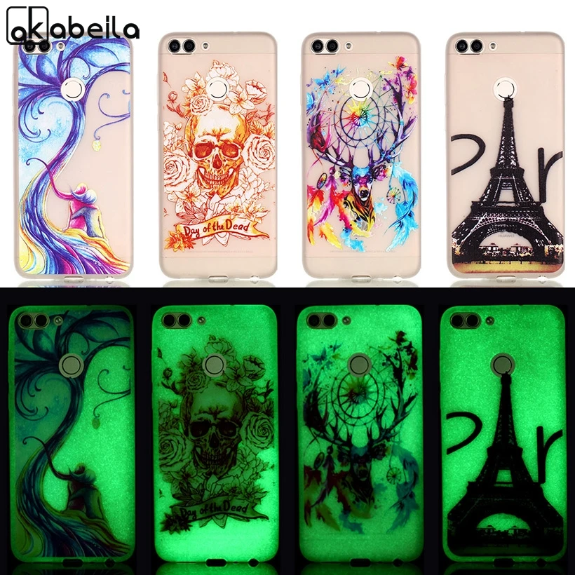 

Luminous Silicone Phone Cases For Huawei P20 Pro Case Cover P Smart Nova 2 Honor 9 Lite 7A Y5 Prime 2018 10 P20 Lite Plus Shell