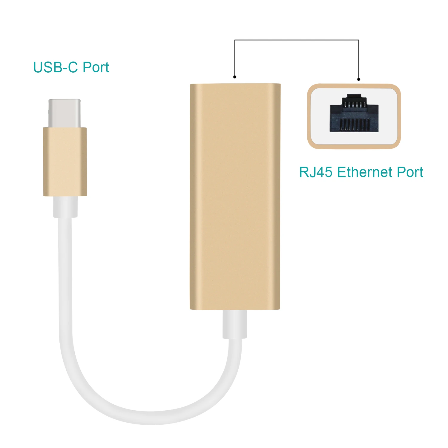 Адаптер GOOJODOQ USB C Ethernet 10/100 мбит/с тип RJ45 Lan|network card usb|usb ethernetethernet adapter |