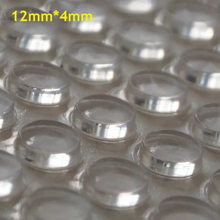 60pcs 12mm*4mm high transparent self adhesive soft anti slip bumpers