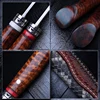 TUREN-Fishing Knife M390 Steel Blade Snakewood Handle Fixed Blade Hunting Knives Camping Straight Knife with Sheath ► Photo 2/6