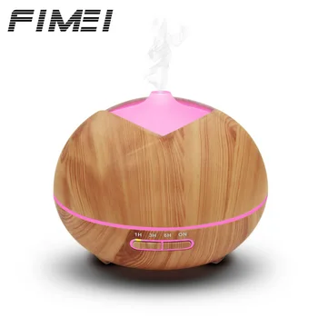 

Fimei 450ml Essential Ultrasonic Aroma Humidifier Air Wood Grain Humidifier With Colorful LED Light Portable Air Humidifier