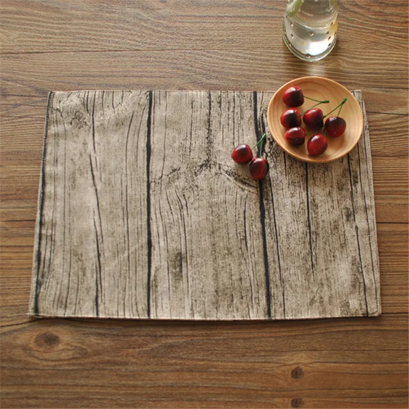 

BZ819 Table mats Tableware mats Pads lifelike texture trees photographed background cloth placemat personalized napkins